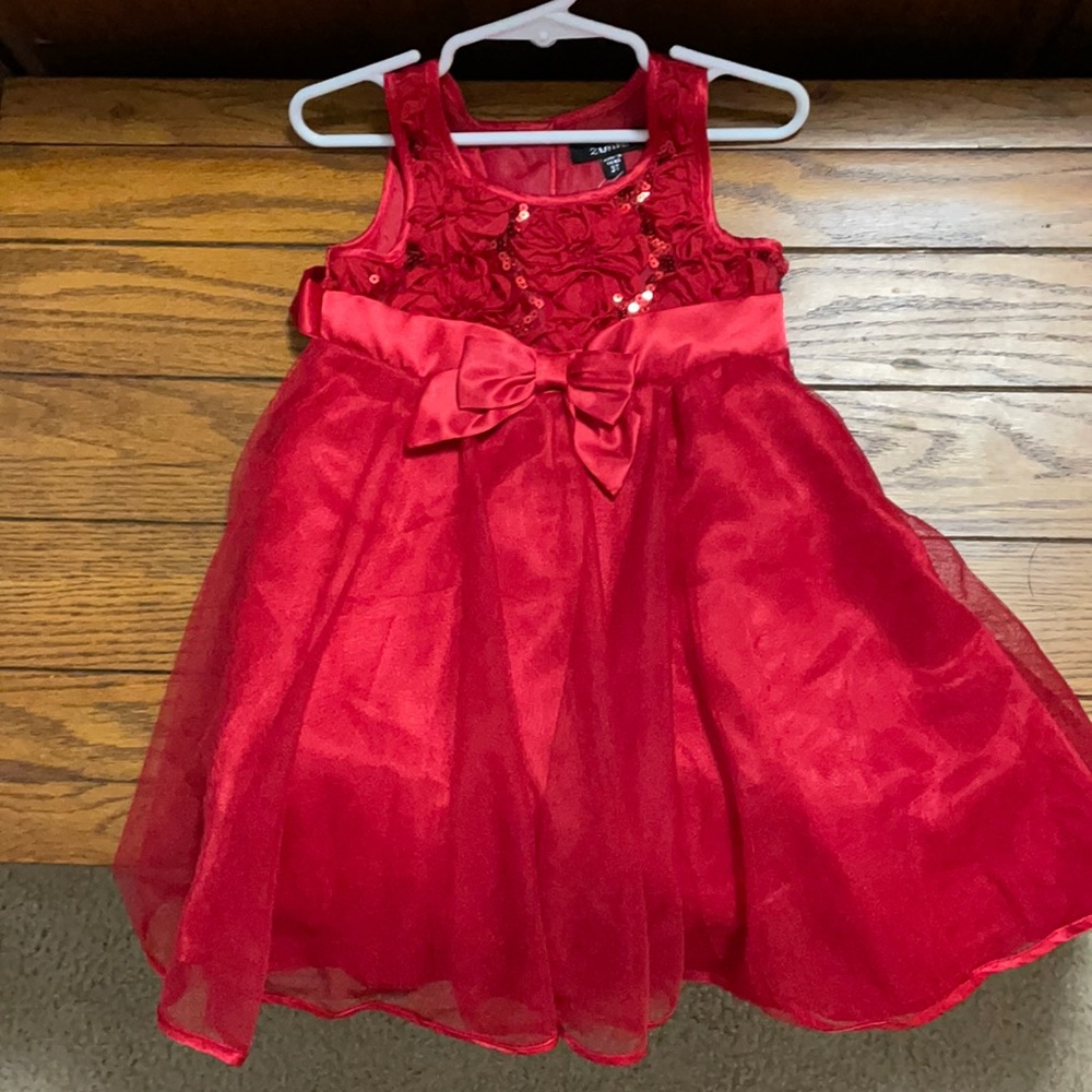 NWT Fancy Red Dress Toddler 3T